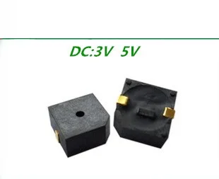 SMD bzučiak SMD aktívne bzučiak 5V 3V HN9650B veľkosť 9.6*9.6*5mm