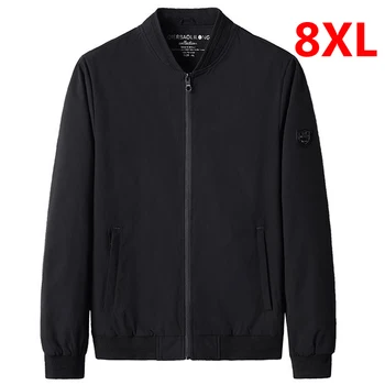 Nadrozmerná Baseball Jacket Mužov Bežné Windbreaker Coats Slim Fit 2020 Jeseň Fashion Bombardér Bunda Male Plus Veľkosť 7XL 8XL HX463