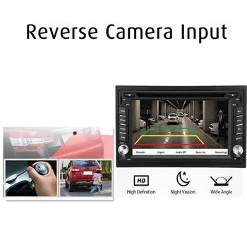 2 Din 6.2 Auto DVD Prehrávač Multimediálne Rádio Stereo MP5 GPS SAT NAV bluetooth, Dotykový Displej, wifi, parkovacia Kamera