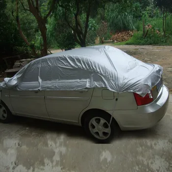 Univerzálny Auto Kryt sa Zabránilo Tepelným Studené Slnko, Dážď, Sneh Pol Auto Kryt pre Sedan SUV Vyzdvihnutie poplastovanie PVC Kryt M L XL Voliteľné