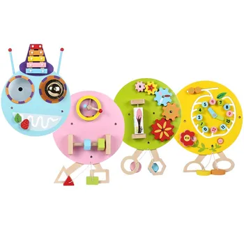 Detí v Ranom Detstve Hračka Stenu Caterpillar hracej Multi-hra Kombinácie Montessori Deti Farba Tvar Uznanie Drevené