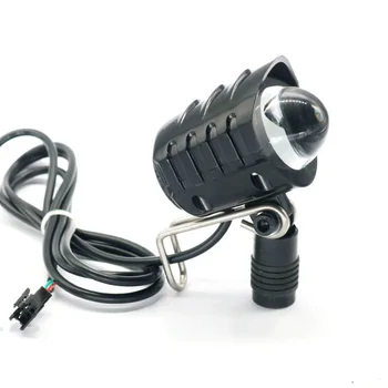 36-60V Vysoký Jas LED Predná Vidlica Svetlo Klince Svetlometu Pozornosti W/ Horn Nerezový Držiak Vysokej Kvality Časti Bicyklov