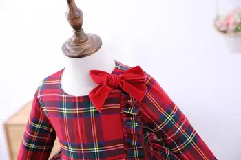 Baby Dievčatá Ročník španielsky plesové Šaty pre Deti Lolita Kockované Šaty 2020 Nové Batoľa Dievča, Vianoce, Narodeniny Princezná Šaty
