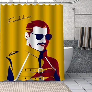 DIY Kúpeľňa Odolné Vlastné Freddie Mercury Sprchové Závesy Kúpeľňa Záclony Umývateľný Polyester pre Vaňou Art Decor