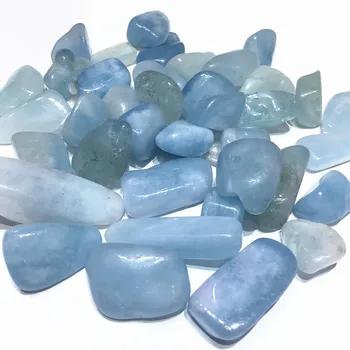 Prírodné Akvamarín Rozhádzané Leštený Kameň modrý drahokam crystal na ozdobu