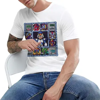 Mäkké Čistej Bavlny 16 Bitov Video Hry Mega Man Megaman Muž T Shirt Letné Módy Obrázok Tlačiť Okolo Krku Tee Plus Veľkosť
