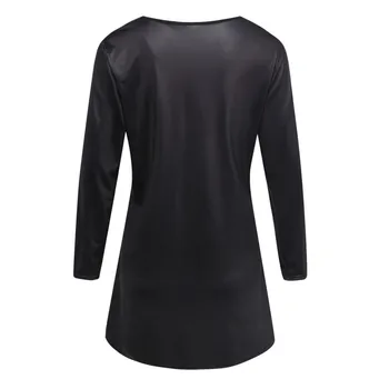 Móda 3D Tlač T-Shirt Plus Veľkosť Tunika tričko Bežné Jar Zimné Dámske O-Krku Topy Ženy Ženy Tričko s Dlhým Rukávom Blusas