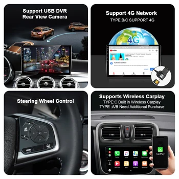 Android 10.0 autorádio, Video Prehrávač Pre Ford Fiesta 2009-2011 Auto GPS Stereo Carplay Navigáciu DSP OBD BT Zozadu Č. 2 din