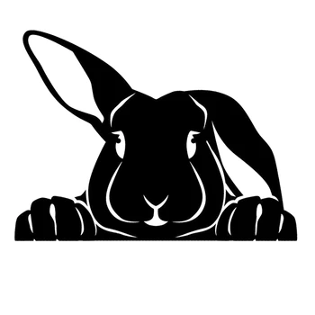 Dawasaru Nepozerať Bunny Roztomilý Králik Auto Nálepky Nepremokavé Odtlačkový Notebook Motocykel, Auto Doplnky, Dekorácie, PVC,15mc*11 cm