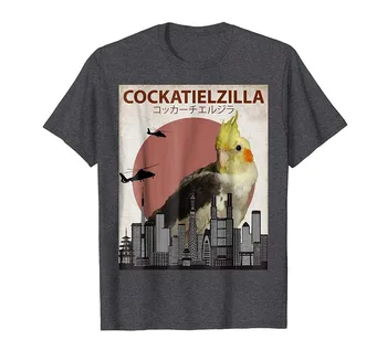 Horúce 2019 Módne Čierne Bavlnené Tričko Cockatiel Zilla | Funny Cockatiel T-Shirt Pre Cockatoo Milovníkov Novinka T-Shirt