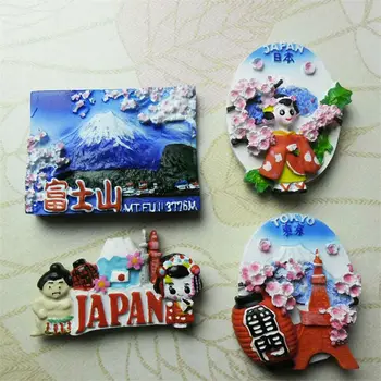 Doprava zadarmo Japonskom Tokiu Geisha Fuji Mt. Sakura Sumo Chladnička Magnet Obrázok Turistické Suveníry domáce dekorácie deti hračka dodanie darček