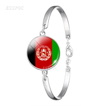 Náramok/náhrdelníky Náušnice Šperky Set Afganistane Vlajka Sklo Cabochon Šperky Set Afganistane Vlajka Náramok Vlajka Stud Náušnice