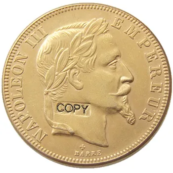 Francúzsko 1862 B - 1869 B 5 ks 100 Frankov pozlátená Kópia Zdobia Mince