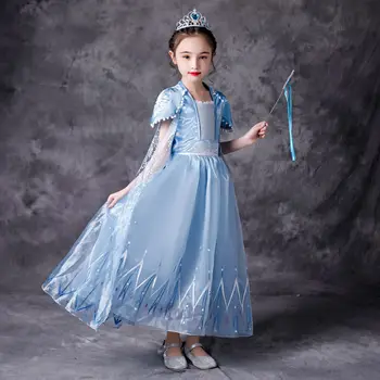 Dievčatá Disney Princezná Šaty Deti Šaty pre Dievčatá Vianoce Zdobiť Kostým Party Mrazené 2 Elsa Jarné Oblečenie Hairball Handričkou
