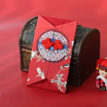 Čínsky Štýl, Červená Obálka Nový Rok Červené Obálky Textílie Červené Obálky Disk Pracky Červená Šťastie Paketové Hot Predaj