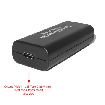 DC USB Typu C, Napájanie Nabíjačky Converter 7.4*5.0 mm Samica Konektor Jack Konektor pre Notebook, Mobilný Telefón, USB napájací Adaptér 5V 9V 12V 20
