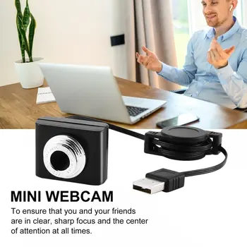 8 Miliónov Pixelov Mini Kamera HD Web Počítač Kamera s Mikrofónom pre Desktop, Notebook, USB, Plug and Play pre videohovory