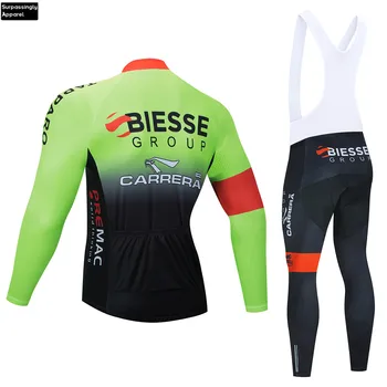 2019 Pro Tímu Mužov BIESSE Cyklistika Jersey Nohavice Nastaviť Jeseň Ropa Ciclismo 12D Gél Pad Cyklistiku Cyklistické Oblečenie Oblek