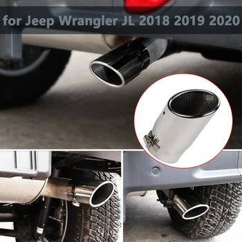 Pre Jeep Wrangler JL 2018 2019 2020 Chvost Výfukových Tip Rúry Vzdelávania Rúry Šál z Nehrdzavejúcej Ocele Auto Vonkajšie Príslušenstvo