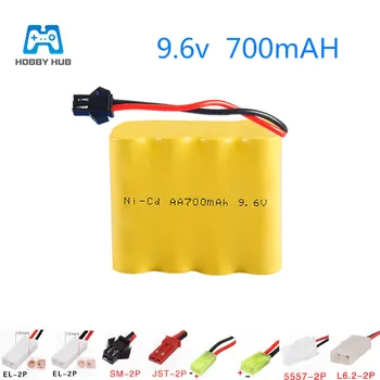 9.6 v 700mah NI-CD AA Nabíjateľné batérie pre RC auta Nádrž diaľkové ovládanie elektrické hračky vozidlá 9.6 v 700 mah nicd batéria aa