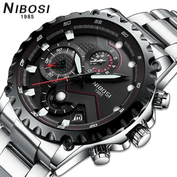 NIBOSI pánske hodinky Top Značky Luxusné Quartz Hodinky mužov Nepremokavé športové náramkové hodinky muž Bežné Obchodné hodiny Relogio Masculino