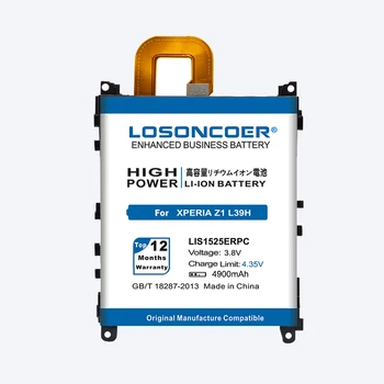 Originálne LOSONCOER LIS1525ERPC 4900mAh Pre Sony Ericsson Xperia Z1 Batérie L39h L39 C6902 C6903 C6916 C6943 SO01F L39T L39U