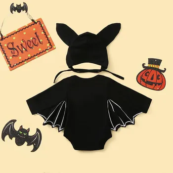 Baby Halloween Kostým Novonarodeného Chlapca Romper Jumpsuit Roztomilý Bat Krídlo Cosplay Batoľa Chlapec Halloween Kostým Novorodenca Chlapec Oblečenie