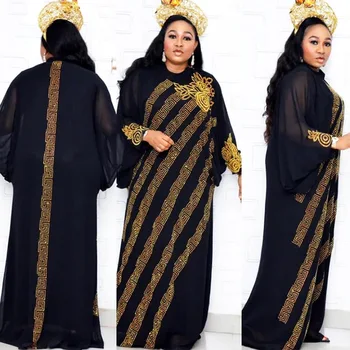 Abaya Dubaj Turecko Moslimskou Hidžáb Oblečenie 2021 Nové Módne Kaftane Župan Diamanty Afriky Boubou Party Šaty Elegantné Islamské Oblečenie