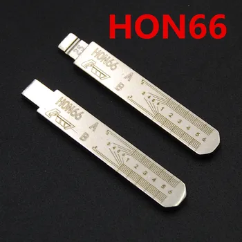 25# 10pcs Vyryté Line Kľúč HON66 pre Honda, Acura Lishi 2-v-1 v mierke strihanie zuby prázdne auto tlačidlo zámočník nástroj