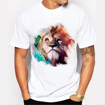 Nový Príchod T-shirt Módne Lebky Lev Dizajn T Shirt pánske Vysoko Kvalitné Biele tričko Muž Vlastných Tlačených Topy Tees,Drop Ship