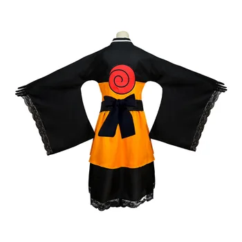 Shippuden Naruto Uzumaki Naruto Žena Lolita Kimono Šaty Anime Cosplay Kostým Pre Ženy Oblečenie