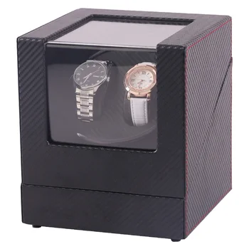 Náramkové hodinky Automatické Hodinky Winder PU Kožené Otočná Úložný Box Domáce Opravy Nástroj, Univerzálny S Tichým Motorom Darček Moderné