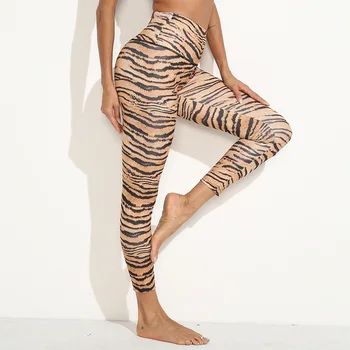 Ženy Chudá Jogy Športové nohavice Digitálne tlačené tiger telocvični cvičenie nohavice so systémom Activewear Vysoký Pás Jogy Fitness Legíny
