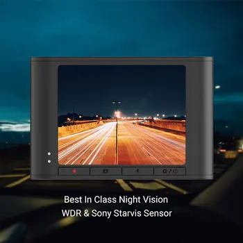 YI Nightscape Dash Kamera HD 1080P Auta DVR 2,4-palcový LCD Displej 140 širokouhlý Objektív Nočné Videnie Panel Kamery Vozidla
