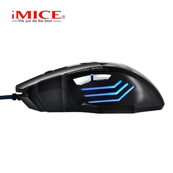 Imice X7 USB Wired Mouse 2400DPI LED Optické Počítačový Kábel Myši Profesionálne Herné Myši 7 Tlačidiel Farebné Svetlo Hráč Myší