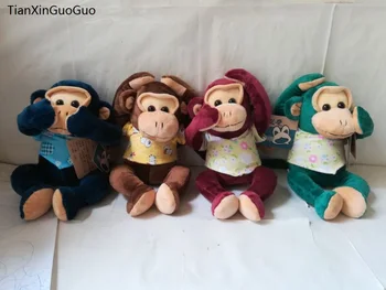 O 24 cm krásne kreslené opice krásne oblečená handričkou plyšové hračky magnet opice bábika mäkká hračka Vianočný darček s2217