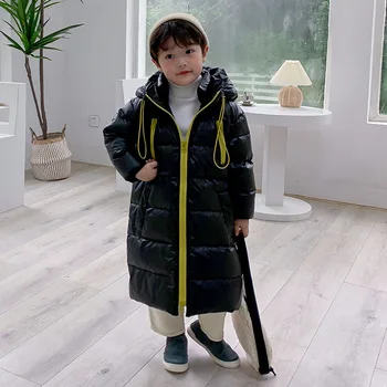 2020 Módnej značky kabát Hrubé Teplé Oblečenie s Kapucňou Park Deti nadrozmerná vrchné oblečenie pre deti jeseň zima nadol bundy pre dievča