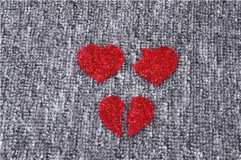 10pcs červené srdce zlomené hot fix kamienkami heat transfer design žehlička na motívy škvrny DIY nášivka pre deti odev taška obuvi