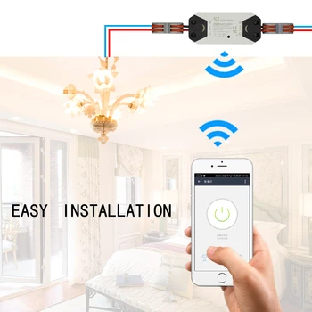 DIY WiFi Smart Light Switch Univerzálny Chránič Časovač Bezdrôtový Hlasové APLIKÁCIE Smart Život Tuya Diaľkové Ovládanie Spínač Domovská stránka Google Alexa