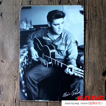 Elvis Presley ! 20*30 cm Garáž Vintage Tin Značky Retro Kovové Podpísať Stenu Decor