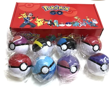 8pcs Pôvodné Pokemon Pokeball Hračky Skutočné Pokeball S Pásom Bábiky Akcie Obrázok Model Hračky Pre Deti S Box