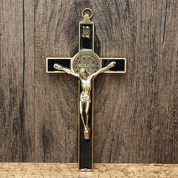 Ježiš Kristus Stene Kríž, Kríž Náboženské Saint 3D Plavidlá Dekor Ježiša Krista Na Stojan, 19.5x9.5cm Starožitné Dekorácie