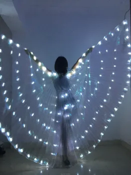 Nové Krídla Palice pre Dospelých Led Isis S Nastaviteľným Brušného Tanca lampa Rekvizity 360 Stupňov Príslušenstvo Deti, Otvorené 360 Uhol LED Krídlo