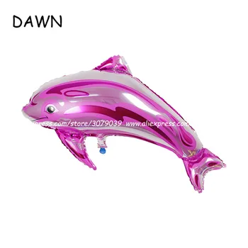 10pcs/veľa Veľké rozmery Ružová Blue Dolphin Fóliové Balóniky Zvierat Hélium Balónikov Svadby, Narodeniny, Party Dekor ballon