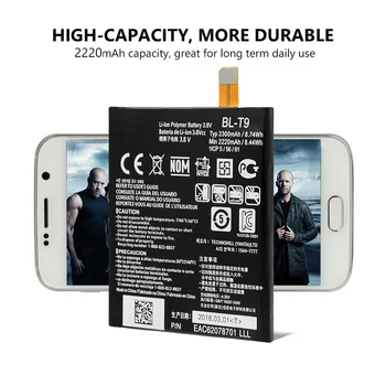 2220mAh BL-T9 BLT9 Batéria Pre LG Google Nexus 5 D820 D821 + Náradie pre Údržbu Chytrý Mobilný Telefón Nabíjateľná Výmenu Buniek