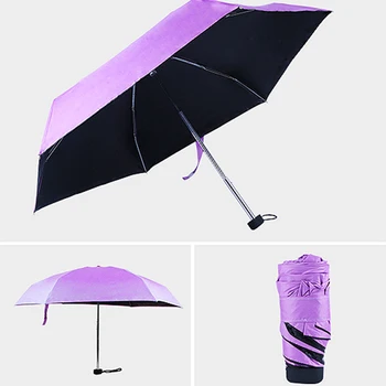 8 Farieb Prenosné Mužov Dáždnik Mini Pocket Dáždniky Zabrániť UV Rainproof Foldiing Dámy Malé Päť Násobne slnečník