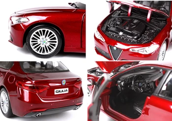 1:24 2016 Alfa Romeo Giulio diecast modely áut brinquedos Deti Hračky darček pre deti