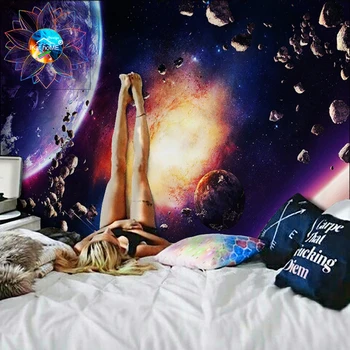 Hviezdna Noc Galaxy Závesné Nástenné Gobelíny Hippie Retro Domova Tapestri Psychedelic Gobelín Boho Mandala Textílie Umenie Gobelín