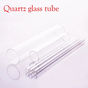 1 ks Quartz sklo trubka,Vonkajší priemer 50 mm,Hrúbka 2 mm,Plná dĺžka 200 mm/250 mm/300 mm,Vysokej teplote odolného skla trubice