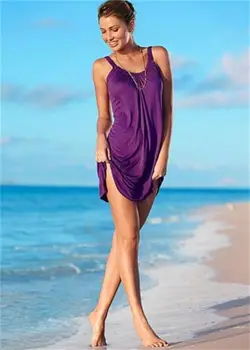 2020 Hot predaj dámske sexy bez rukávov pevné voľné hodváb farba o-krku sundress Summer beach party bežné Mini krátke Šaty